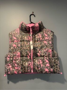 *Simply Southern Pink and Brown Camo Puffer Vest
